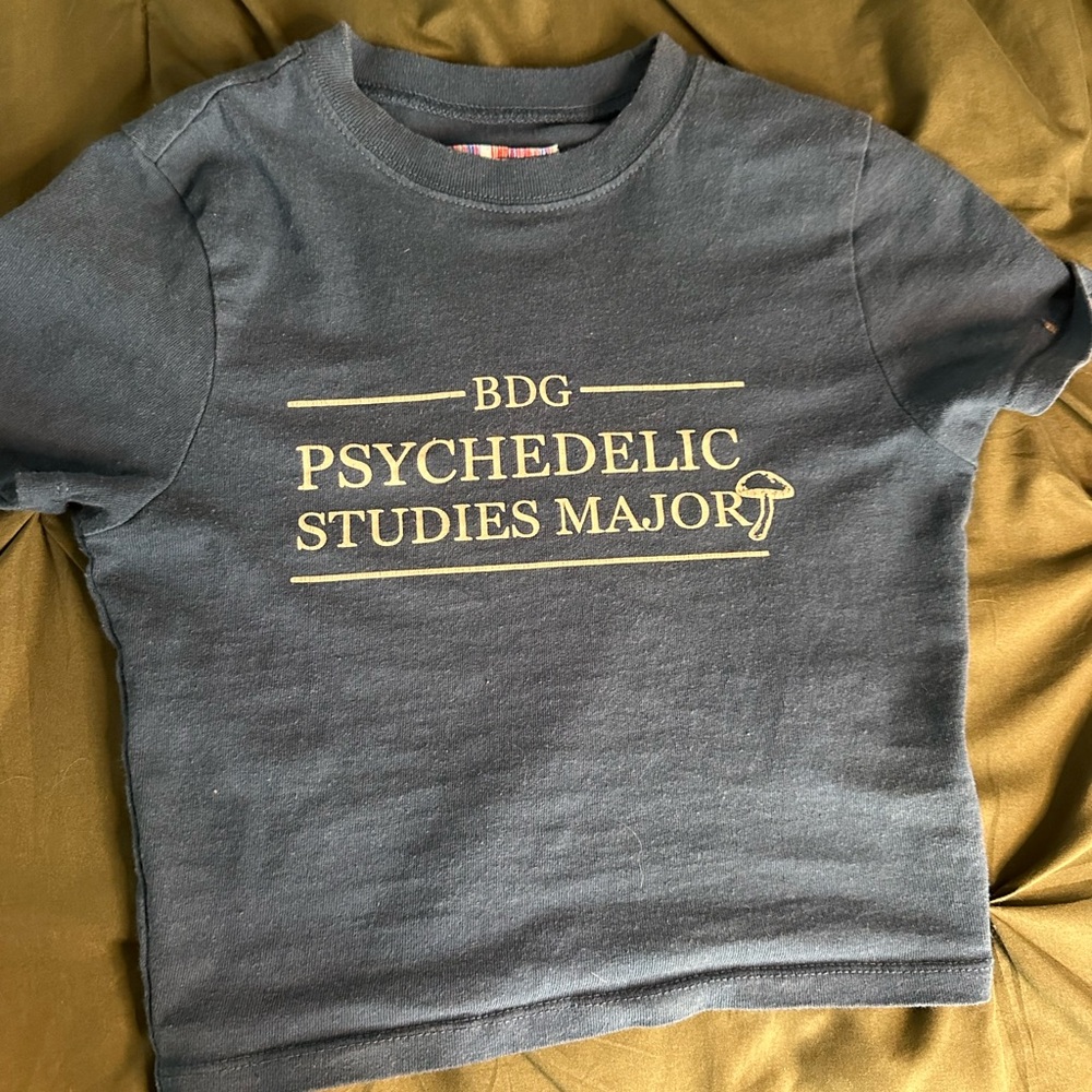 Aqua Colored “Psychedelic Studies Major” Baby-Tee